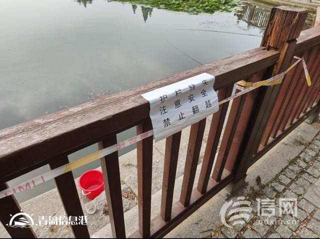 浮山后錦鯉湖欄桿破損 工作人員將加強巡視勸離垂釣者