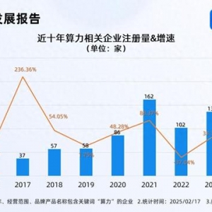 2024年中國智能算力規(guī)模增長74.1% 相關企業(yè)注冊量增長52.21%